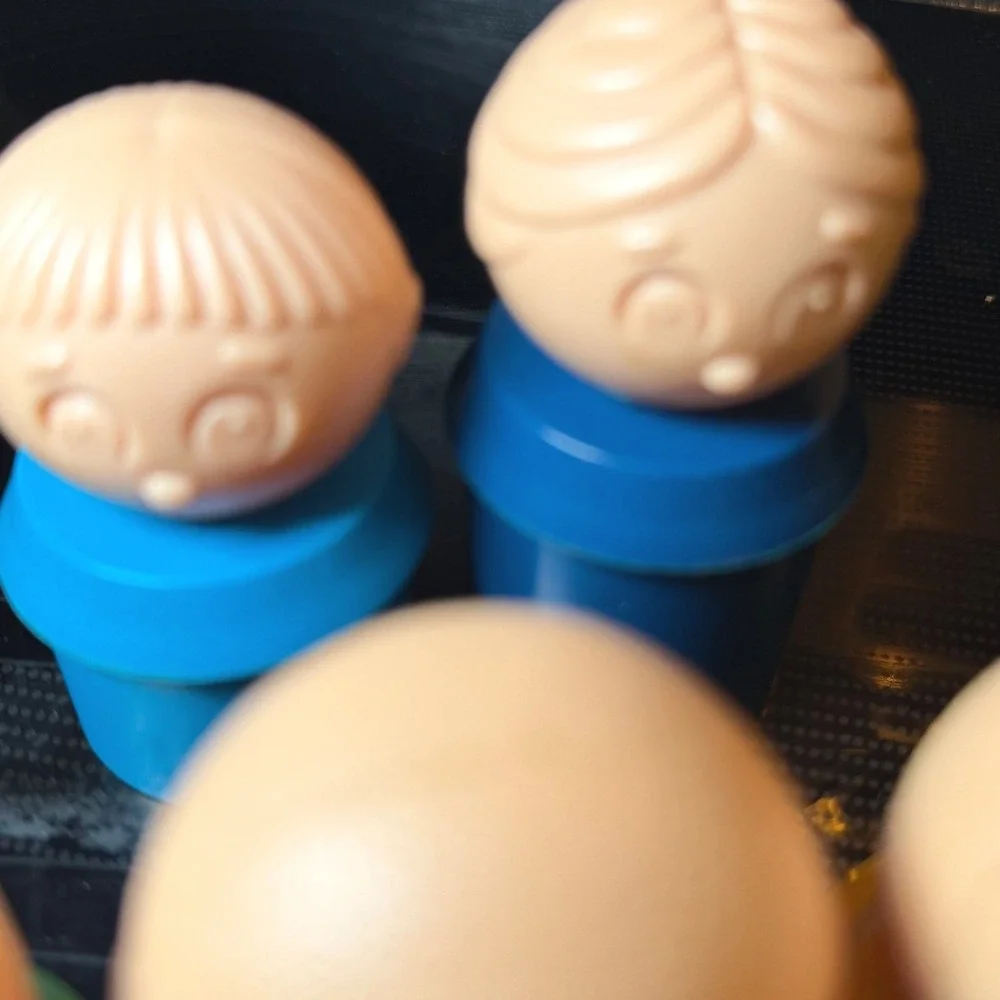 Vintage Tupperware TupperToys Little People Peg Doll Lot of 12 Figures Santa